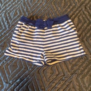EUC Crown & Ivy blue and white stripped 4t shorts